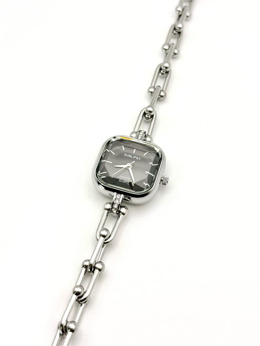 Sanah argenté | Montre en acier inoxydable