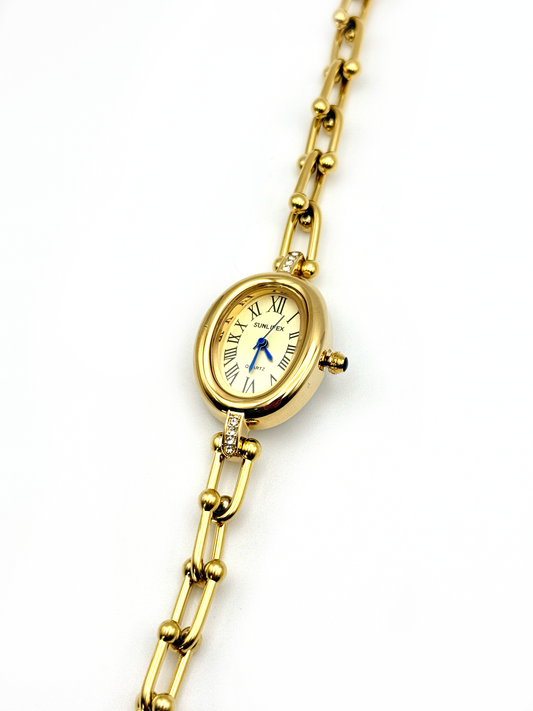 Mina doré | Montre en acier inoxydable