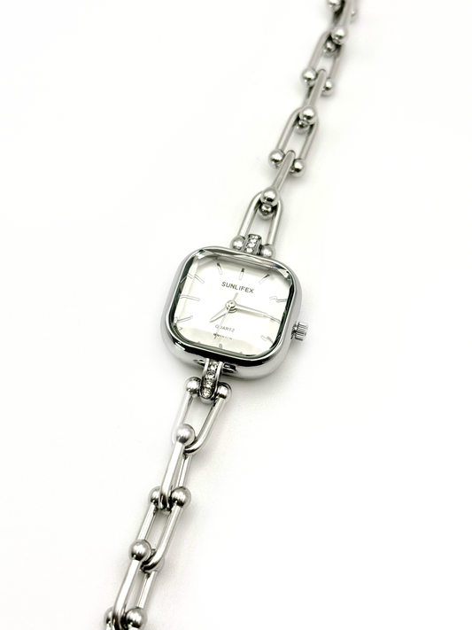 Sanah argenté | Montre en acier inoxydable