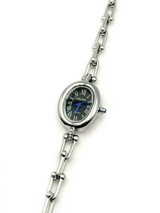 Mina argenté | Montre en acier inoxydable