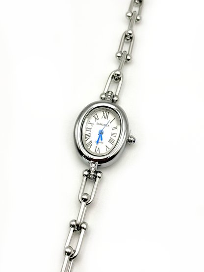 Mina argenté | Montre en acier inoxydable