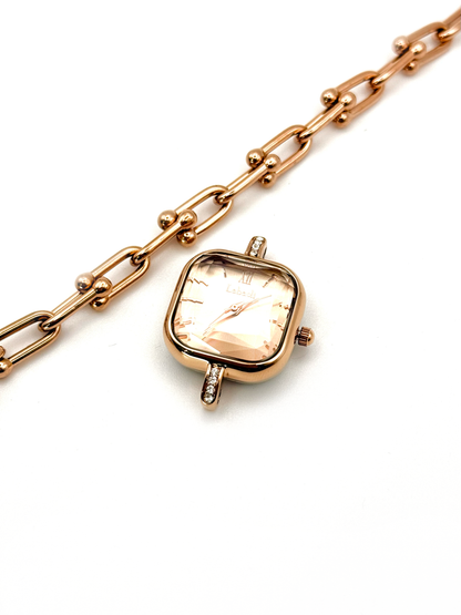 Sanae rose doré | Montre étanche en acier inoxydable