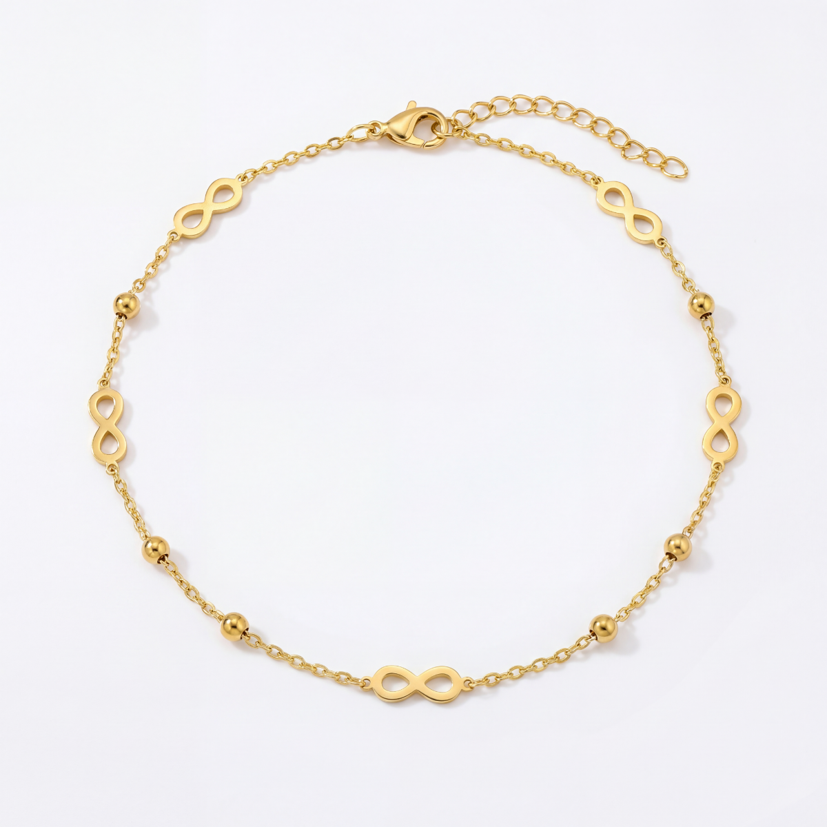 Infinity | Bracelet de cheville en acier inoxydable