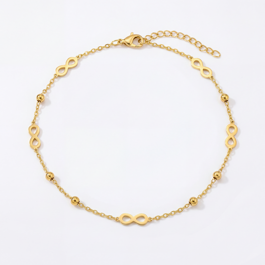Infinity | Bracelet de cheville en acier inoxydable
